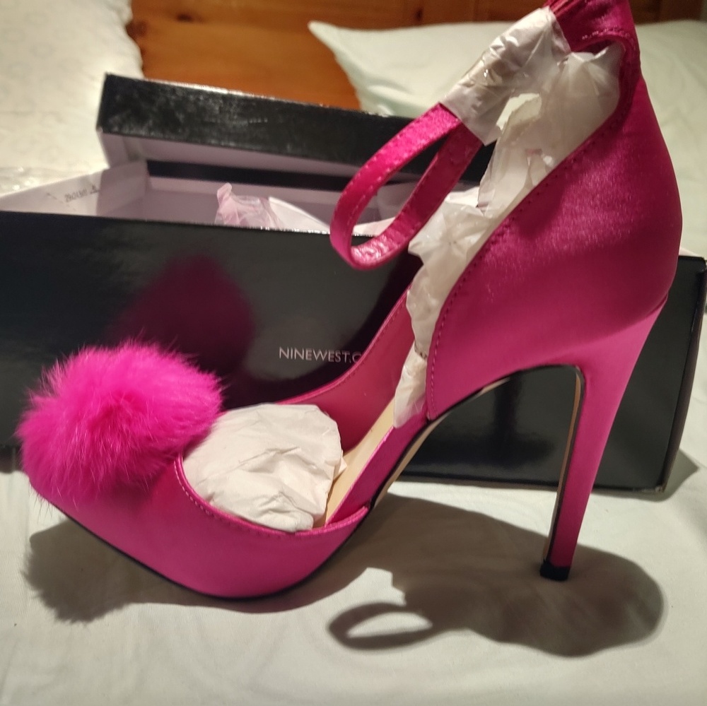 Nine West Lucky Girl Fuschia Heels